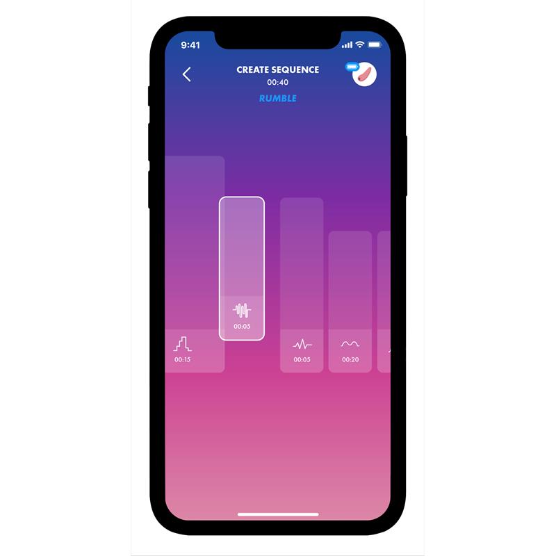 Mighty One Anillo Vibrador con APP Azul - Imagen 13