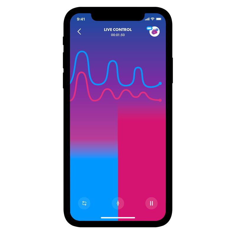 Mighty One Anillo Vibrador con APP Azul - Imagen 15