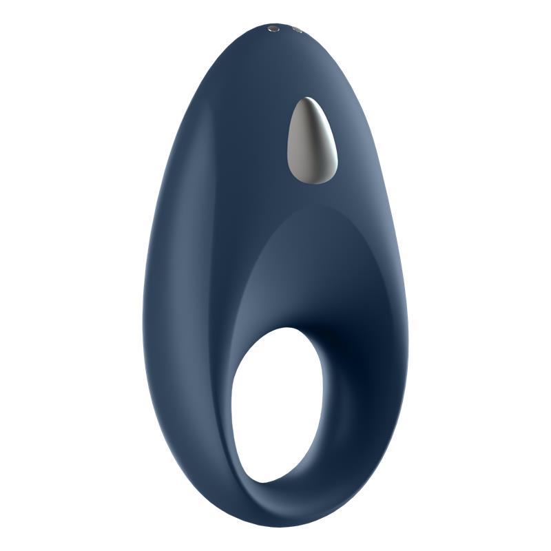 Mighty One Anillo Vibrador con APP Azul - Imagen 7