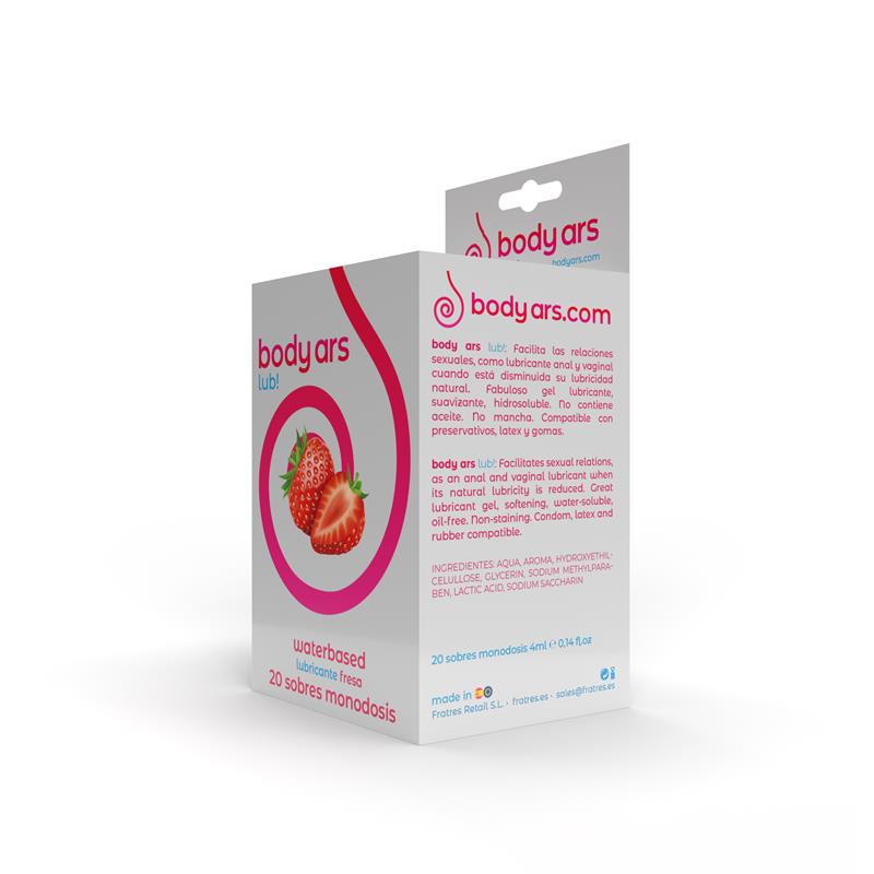 Monodosis Gel Lubricante Base Agua Fresa Ácida 20 x 4 ml - Imagen 3