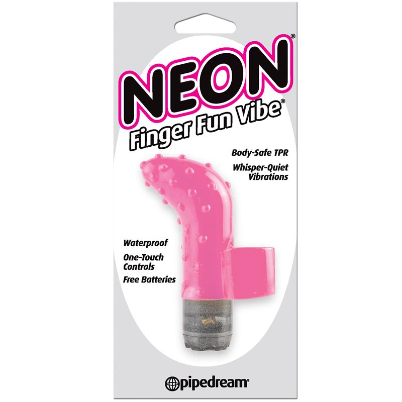 Neon Mini Vibrador Finger Fun Rosa - Imagen 3
