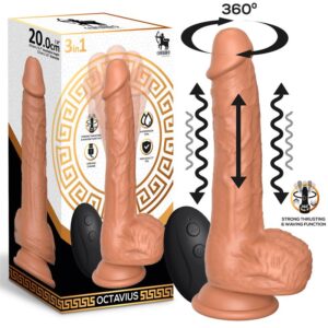 Octavius Dildo con Vibración, Thrusting y Waving 360º 7.8 - 20 cm