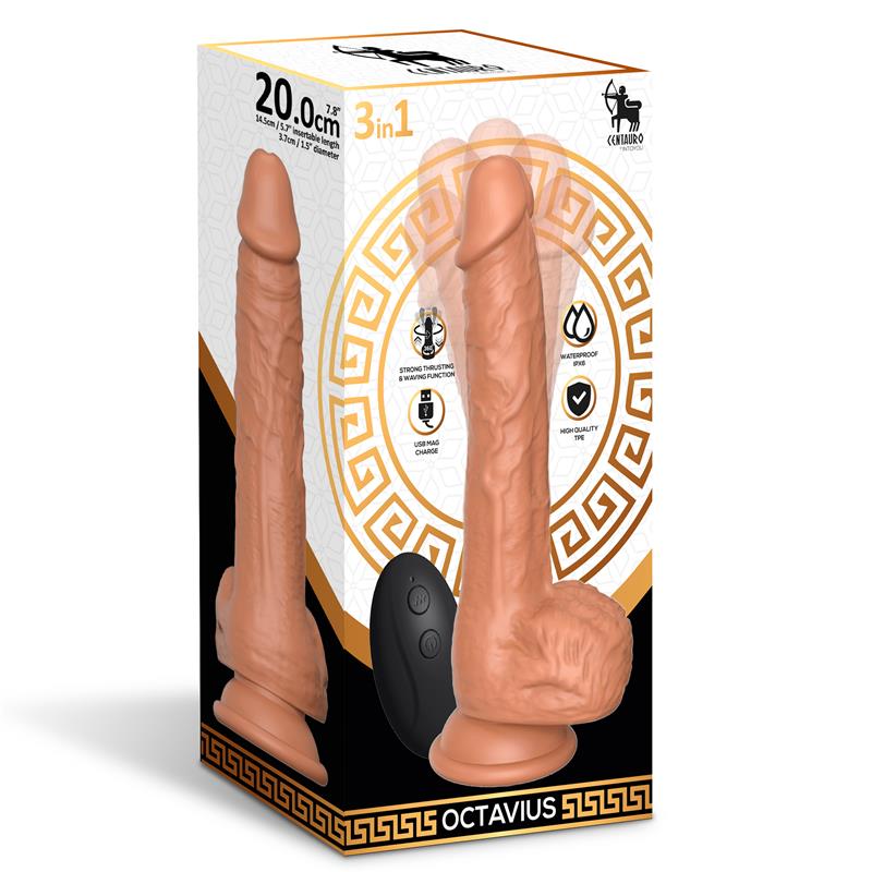 Octavius Dildo con Vibración, Thrusting y Waving 360º 7.8 - 20 cm - Imagen 7