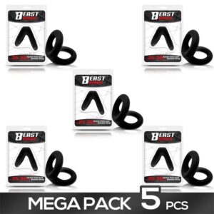 Pack 5 Anillo para el Pene Silicona Sólida 2.5-3 cm