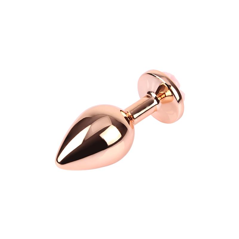 Plug Anal con Joya de Rosa Color Rose Talla M - Imagen 6