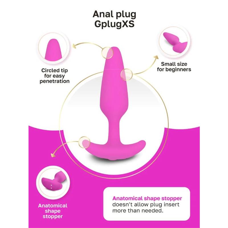 Plug Anal con Vibación Gplug XS Sunny Raspberry - Imagen 3