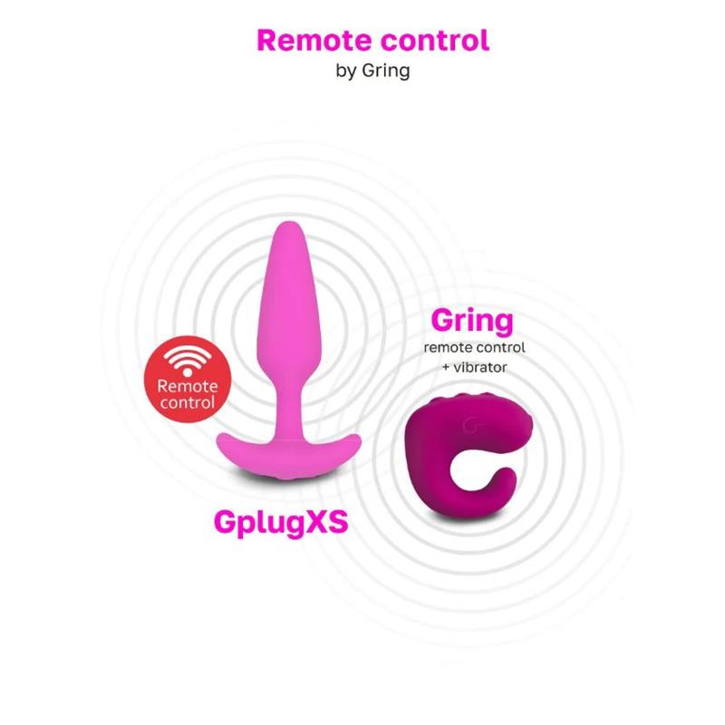 Plug Anal con Vibación Gplug XS Sunny Raspberry - Imagen 11