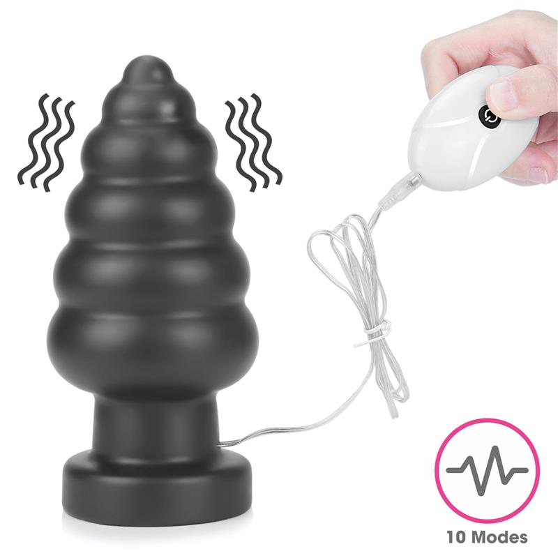 Plug Anal con Vibración King Sized 7 Negro - Imagen 10