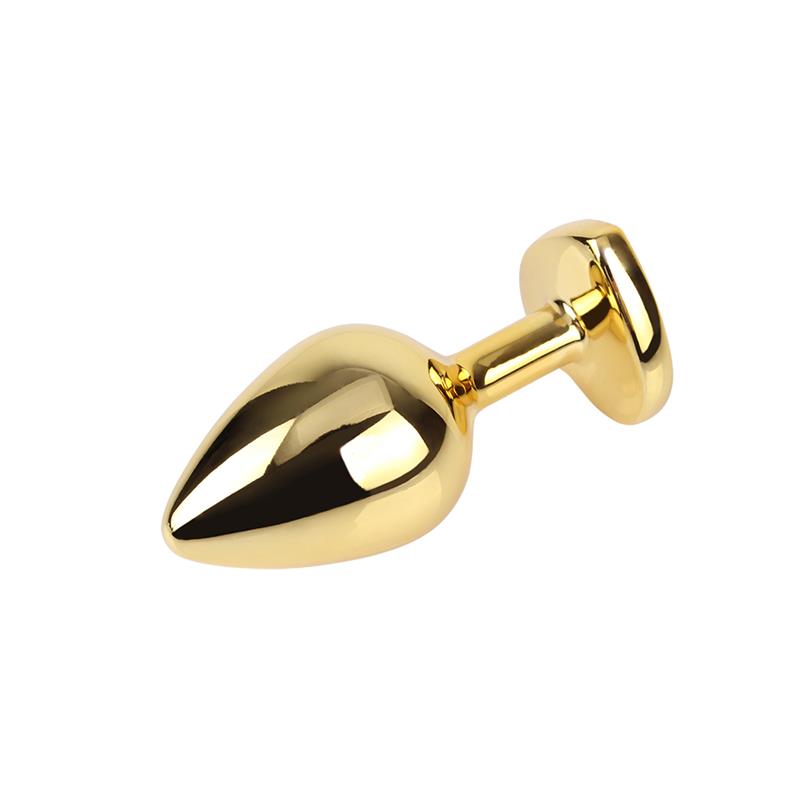Plug Anal Dorado con Joya Talla M - Imagen 3