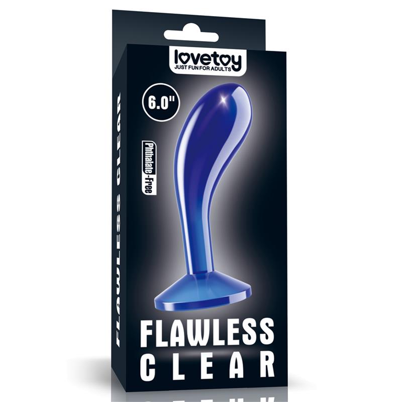 Plug Anal Flawless Azul Transparente 6 - Imagen 5