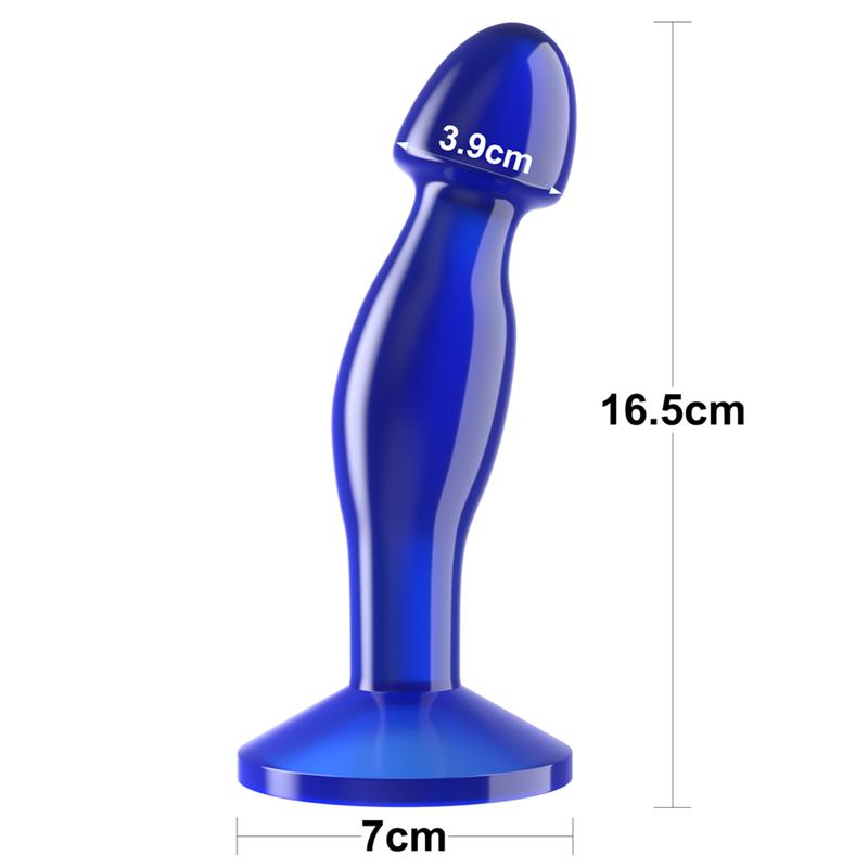 Plug Anal Flawless Azul Transparente 6.5 - Imagen 3