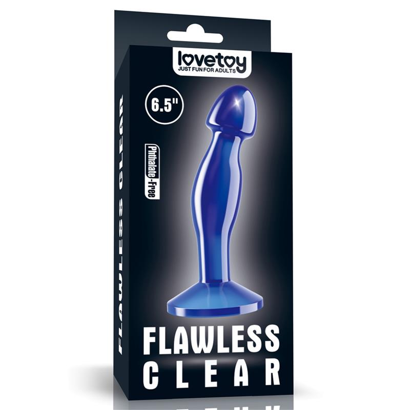 Plug Anal Flawless Azul Transparente 6.5 - Imagen 5