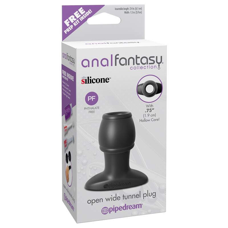 Plug Anal Open Wide Tunnel Negro - Imagen 6