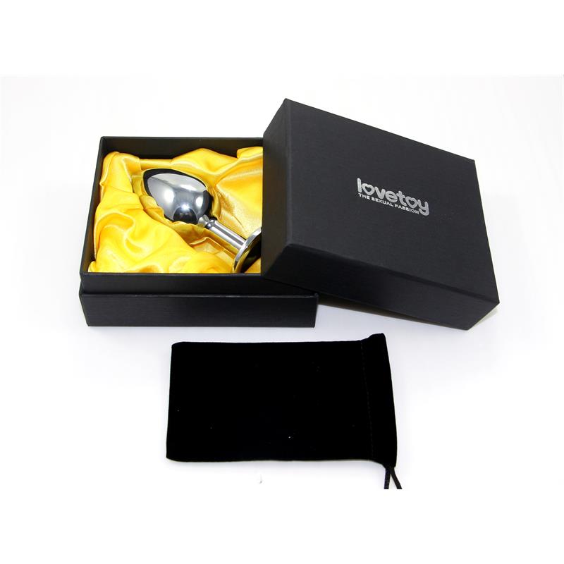 Plug Anal Plateado Rosebud Classic con Joya Transparente Talla S - Imagen 3