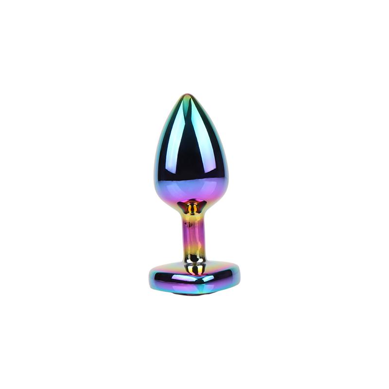 Plug Anal Rainbow Heart Gem Talla S - Imagen 3