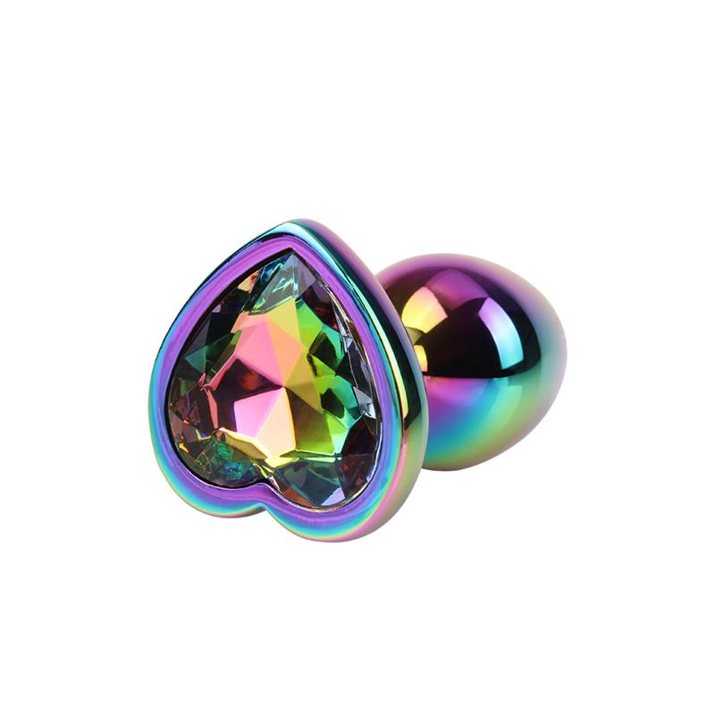 Plug Anal Rainbow Heart Gem Talla S - Imagen 5