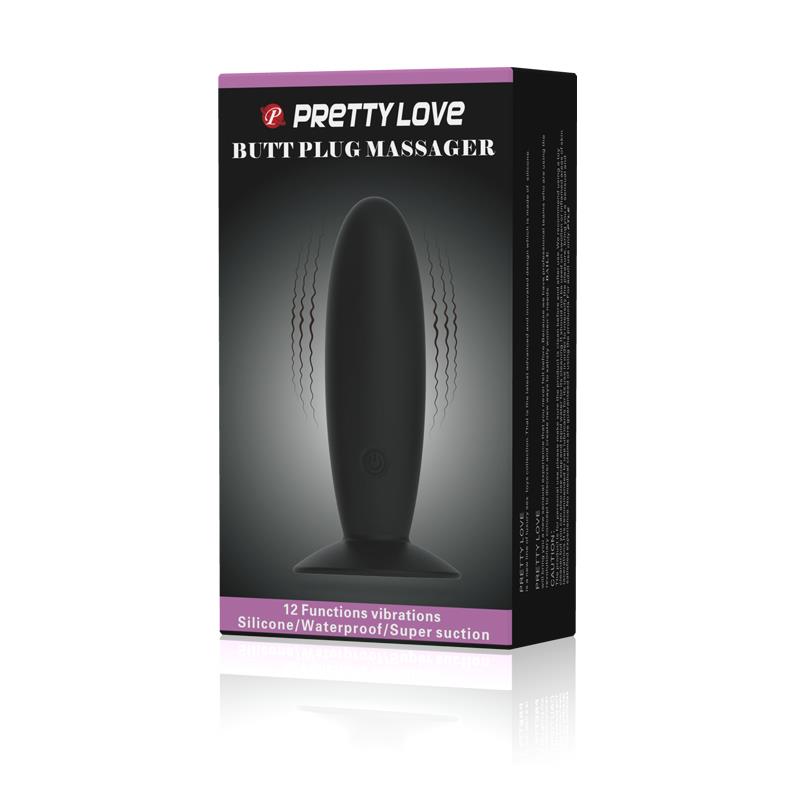 Pretty Love Plug Anal Vibrador Color Negro - Imagen 3