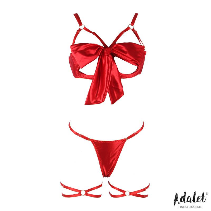 Riley Set Sujetador con Lazo, Tanga y Ligas - Imagen 3