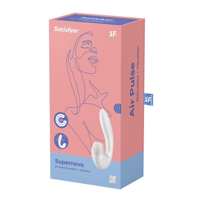 Supernova Succionador y Vibrador Súper Flexible USB Blanco - Imagen 5