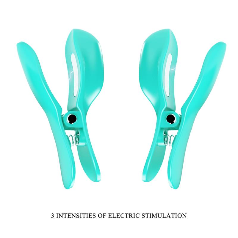 Surprise Box Huevo Vibrador y Pinzas para Pezones con Electro Estimulación Azul - Imagen 6