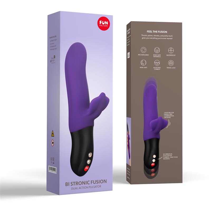 Vibrador con Empuje Bi Stronic Fusion Violett - Imagen 4