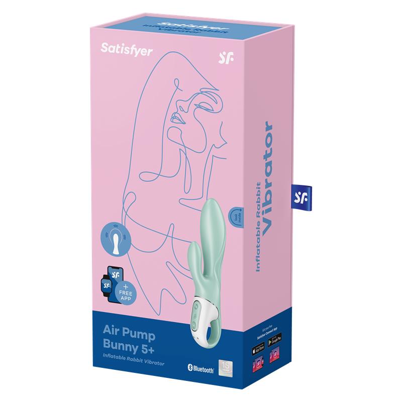 Vibrador con Funcion de Inflado Air Pump Bunny 5 con APP Satisfyer Connect - Imagen 3