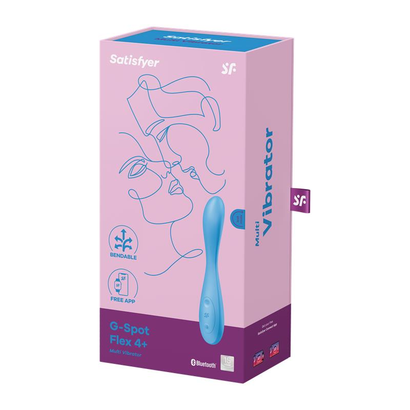 Vibrador G-Spot Flex 4 con APP Satisfyer Connect Azul - Imagen 3