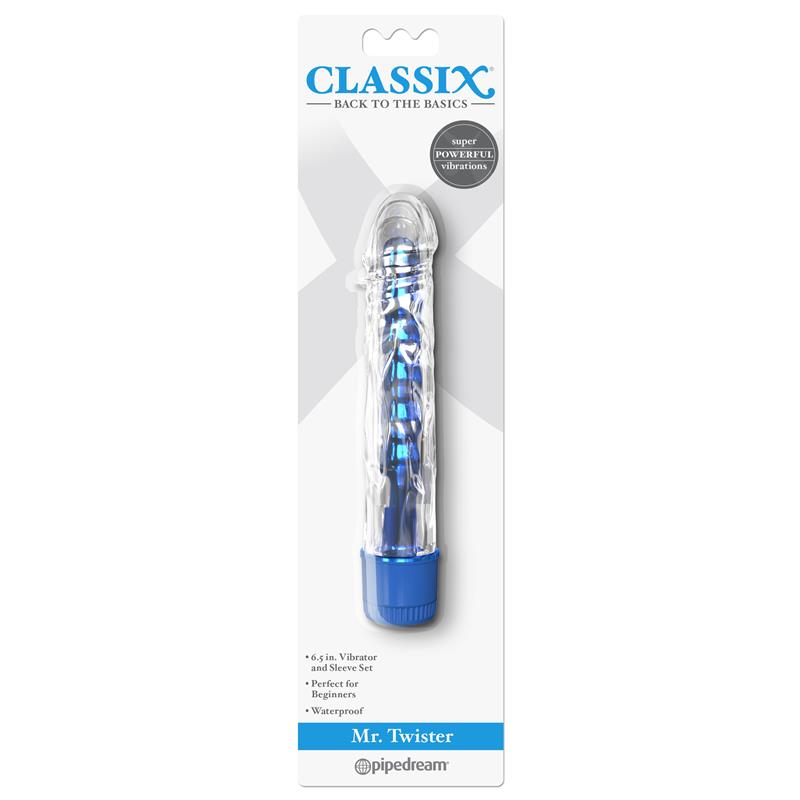 Vibrador Mr. Twister Azul Metálico 17 cm - Imagen 3