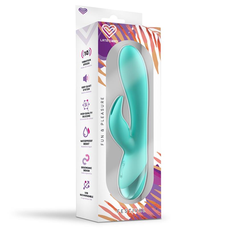 Vibrador Pertes USB Celeste - Imagen 8
