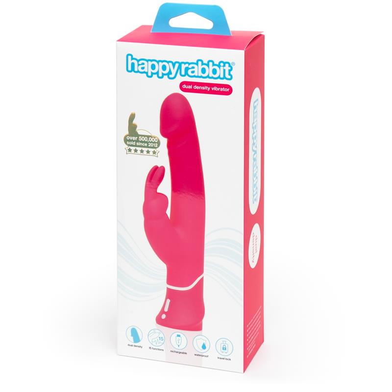 Vibrador Realistic Dual Density Rabbit Rosa - Imagen 3