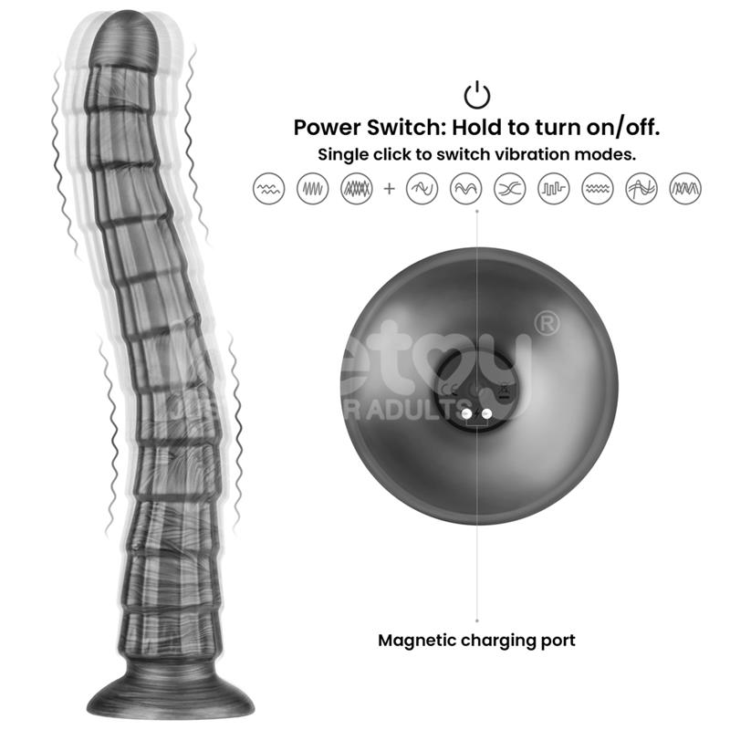 Vibrax Slider Dildo anal con Vibración King Sized 14.5 - Imagen 12