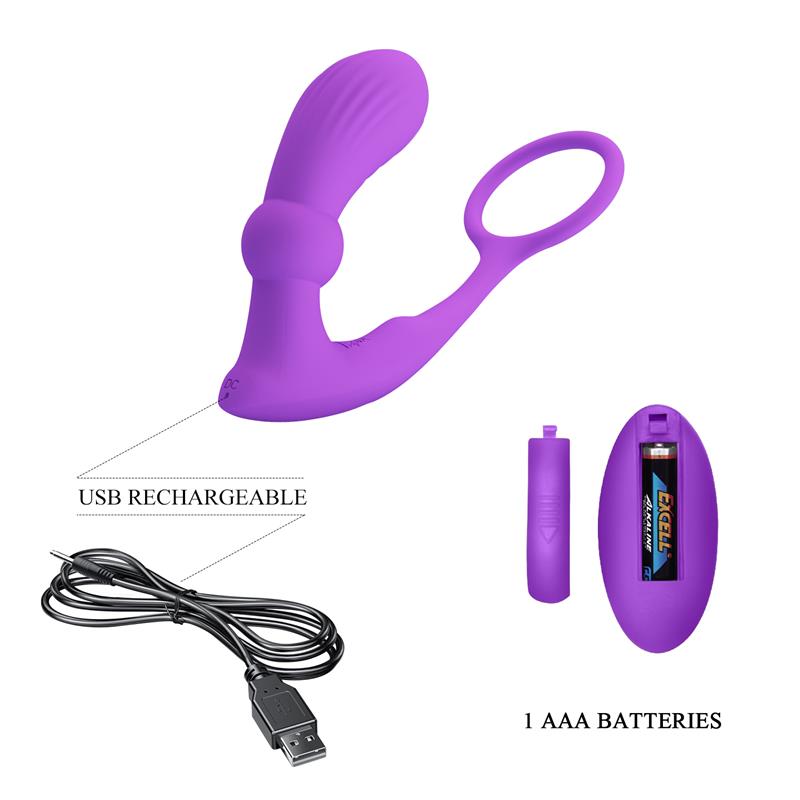 Warren Plug Anal y Anillo para el Pene con Vibración y Pulsación a Control Remoto - Imagen 10