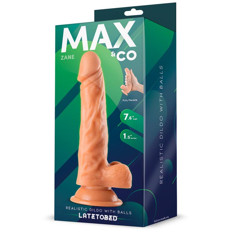 Zane Dildo Realista con Testículos Natural 7,6 - 19.5 cm - Imagen 4