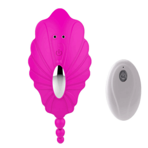 ESTIMULADOR DE CLÍTORIS PARA BRAGAS CONTROL REMOTO SEASHELL