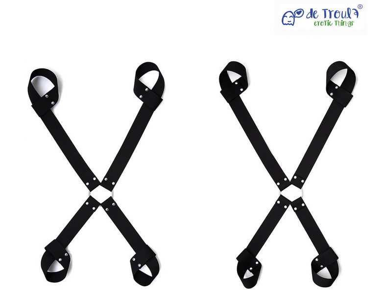 CRUZ hogtie ataduras muñecas y tobillos naylon De Troula - Imagen 4