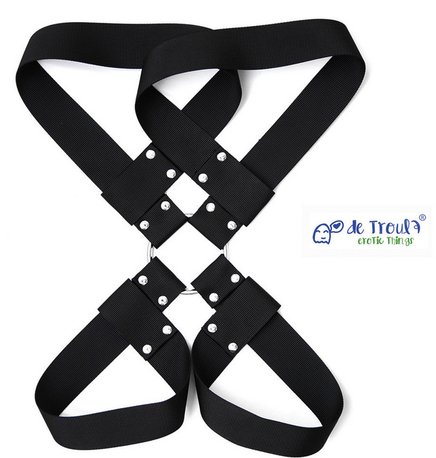 CRUZ hogtie ataduras muñecas y tobillos naylon De Troula - Imagen 3