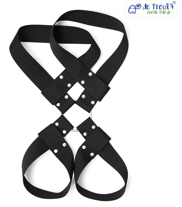 CRUZ hogtie ataduras muñecas y tobillos naylon De Troula - Imagen 2