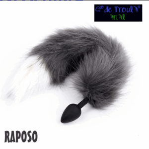 RAPOSO plug de silicona con cola de zorro gris De Troula
