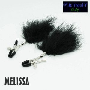 MELISSA pinzas para pezones con plumas De Troula