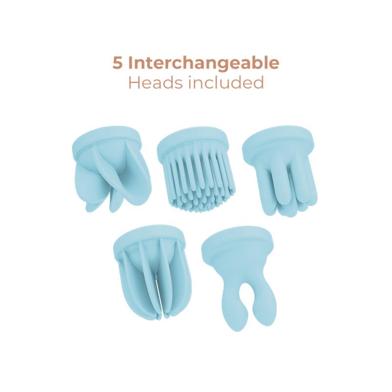 Estimulador Caress Vibración y Rotación Light blue - Imagen 6