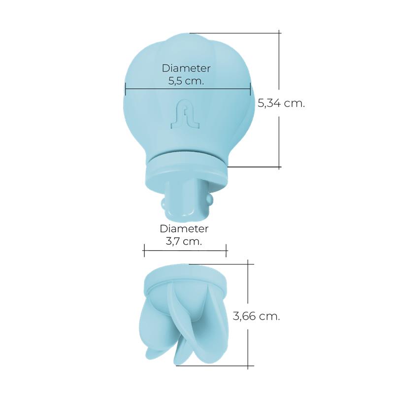 Estimulador Caress Vibración y Rotación Light blue - Imagen 9