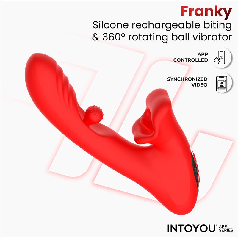Franky Vibrador con Biting y Bola Rotativa con APP - Imagen 12