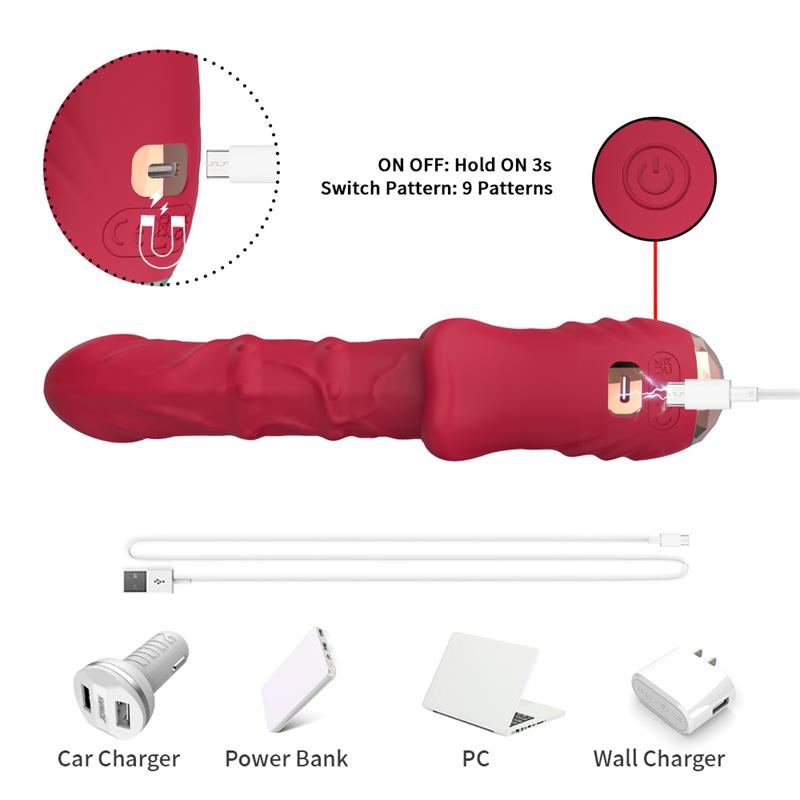 Vibrador con Calor y Movimiento Vertical con Pantalla Digital - Imagen 15