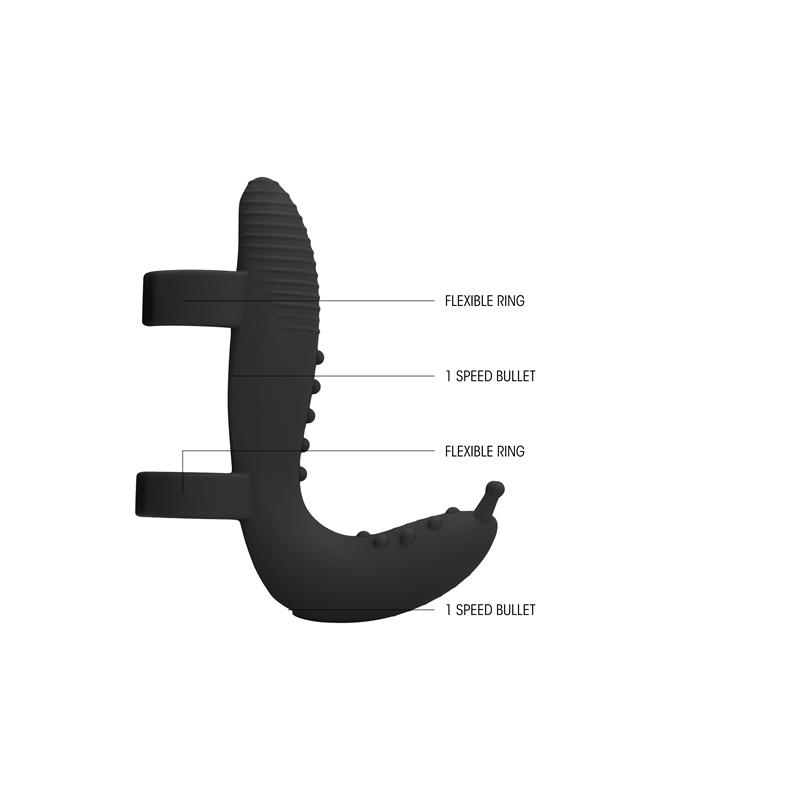 Set Extensión Vibrador Eliott Negro - Imagen 5