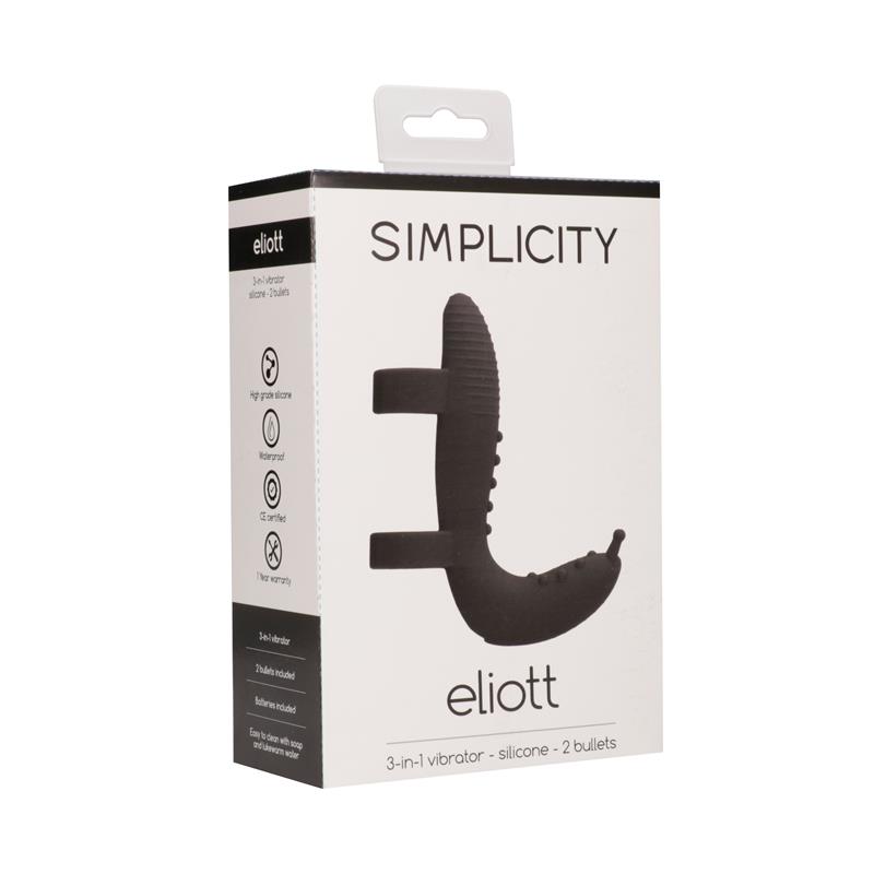 Set Extensión Vibrador Eliott Negro - Imagen 6