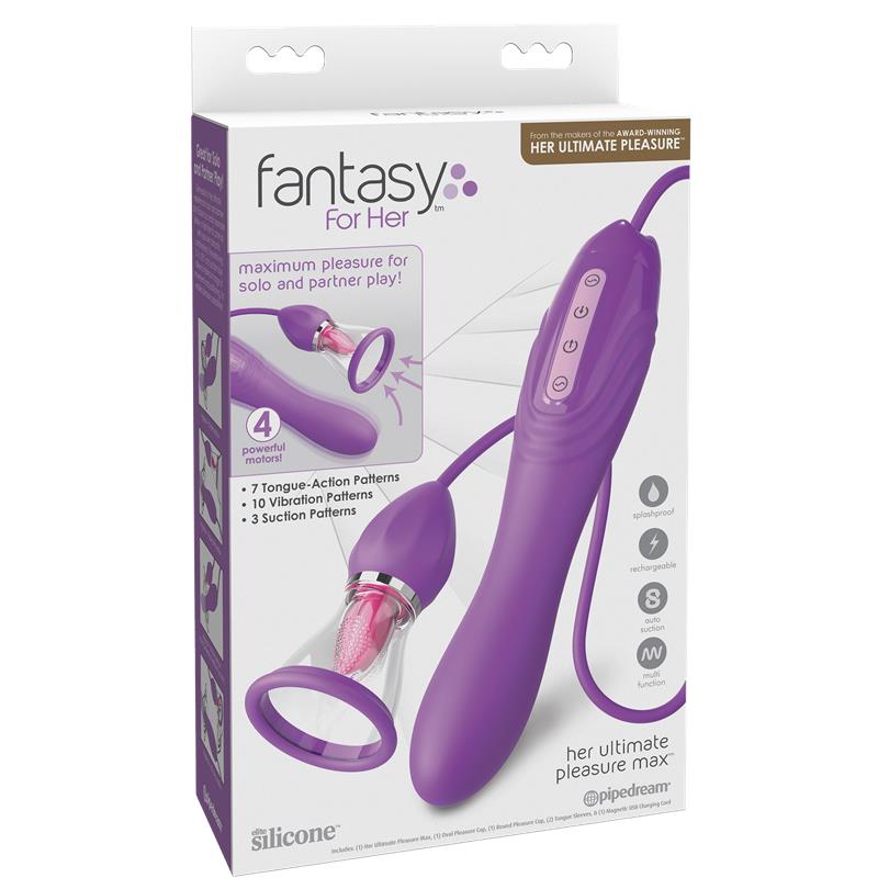 Estimulador con Lengua, Succion y Vibración Her Ultimate Pleasure Max - Imagen 5