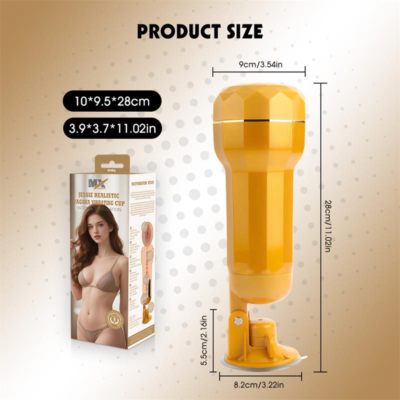Jessie Masturbador Vagina Realista con Vibracion - Imagen 6