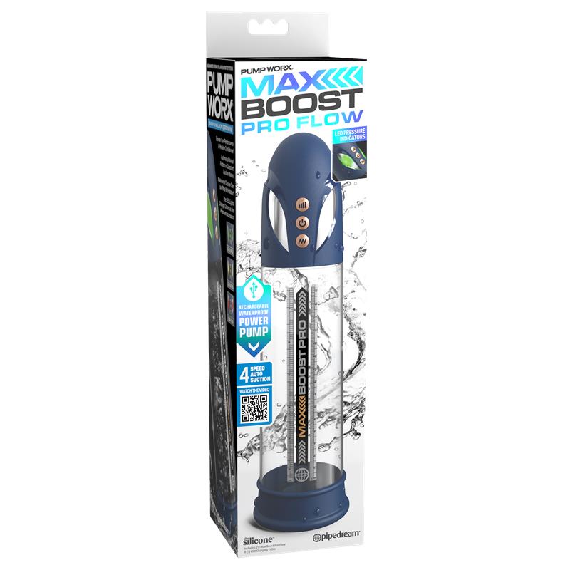 Masturbador Automático Max Boost Pro Flow Azul - Imagen 3