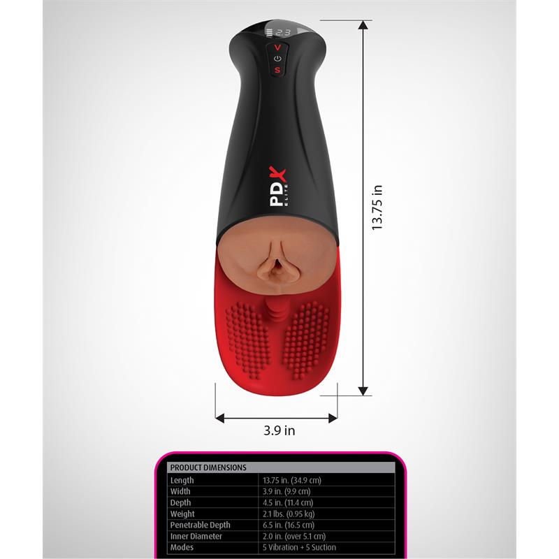 Masturbador Fuck-O-Matic Pro XL Marrón - Imagen 6