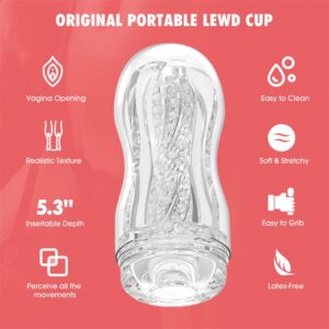 Original Portable Lewd Cup Masturbador Vagina